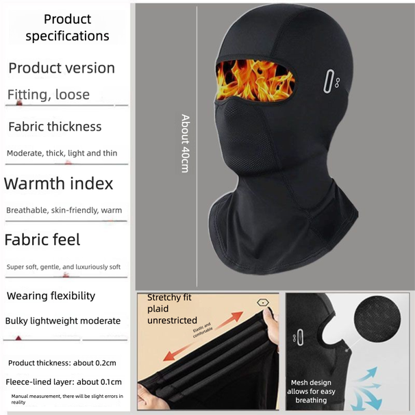 winter Outdoor Cycling Warm Head Cover, Face Protection For Delivery Riders, Windproof And Cold Neck Protection, Windproof Face Mask For Men_desvips.com