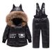 Boys Dinosaur Print Winter Puffer Jacket Set - Warm Thick Down Coat With Hood For Toddlers 1-6 Years (80-120cm) - Lightweight & Water-Resistant_desvips.com