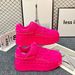 2025 New European Style Rivet Thick-Soled White Sneakers Genuine Leather Platform For Women Petite Height-Increasing_desvips.com