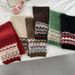 Fair Isle Christmas Element Jacquard Knitted Scarf For Women Fashionable Vsatile Wint Korean Style Student Neck_desvips.com