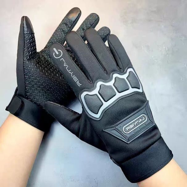 Men's Winter Outdoor Waterproof Riding Gl, Warm Plush Thick Windproof Touch Screen, Fall And Anti Slip Motorcycle_desvips.com