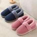 Couple Warm Bag Heel Cotton Slippers Winter Indoor Padded Bottom Home Household Non-slip Belt Heel Cotton Shoes Ladies_desvips.com