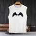 American Style Sleeveless Trendy Vest Casual Sports Tank Personality Summer Loose Cotton Breathable Printed T-Shirt Top_desvips.com