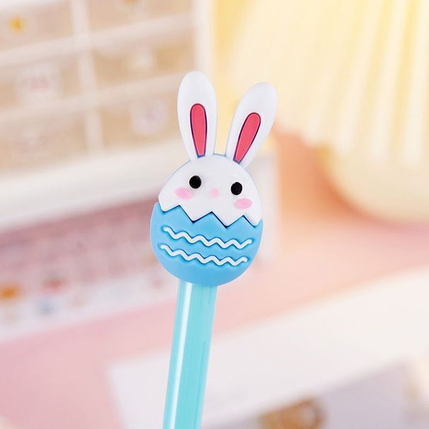 Easter Egg Bunny-shaped Neutral Cute And Adorable Black Ink Pen, Candy-colored Little Bunny Signature Pen_desvips.com