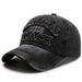 Men's Vintage Washed Fabric Made Old Baseball Cap Embroidered Letter Curved Brim Peaked Cap Outdoor Sports Sun Hat_desvips.com