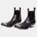 Stylish Vintage Leather Retro Mature Women Ankle Boots Thick Heels Shoes Woman Autumn Winter OL Boot Shoe Gothic Rock_desvips.com