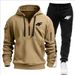 Men's Sports Suit Zipper Hood Multi-Pocket And Jogging Pants Casual Sportswear Autumn Winter 2-Piece Set_desvips.com