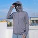 Unbeatable Quality Sunscreen Suit For Summer Ice Silk Elastic Breathable UV Resistant Jack, Men's And Women's Same Style Hooded Skin_desvips.com