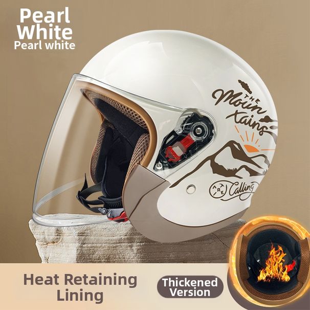 3C Certified Men's Electric Vehicle Helmet, Winter Warm Helmet For Motorcycles, Bicycles, And Women's Electric Bikes, All Season Riding Helmet_desvips.com