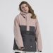 001 001 Winter New For Women Korean Double Reflective Warm Waterproof Night Glow Ski Hoodie Single Board Color Block Snow Suit_desvips.com