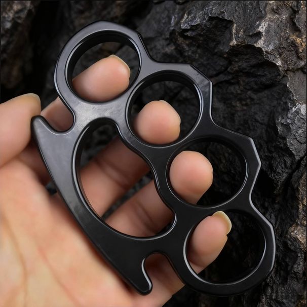 Zinc Alloy Brass Knuckles, Four-Finger Brass Knuckles, 11.5*6.9*1.1 Cm, Suitable For Self-Defense And Professional Fighting_desvips.com