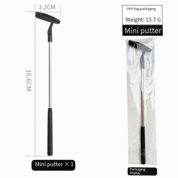 Kids Golf Mini Putter Set - Stainless Steel & Zinc Alloy Training Club For Indoor/Outdoor Practice - Includes Mini Balls (3 Styles Available)_desvips.com