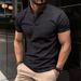 2025 Breathable Summer Short Sleeve T-Shirt Button Sports Henley Collar Polo Shirt Men's Moisture-Wickin_desvips.com