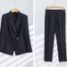women’ eige blazer set – casualchic suit jacket & cropped pants (s4xl)_desvips.com