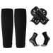 Football Shin Guards Mid Tube Football Socks Knitted Socks Three Piece Set Children's Sports Shin Guards Protective Gear_desvips.com