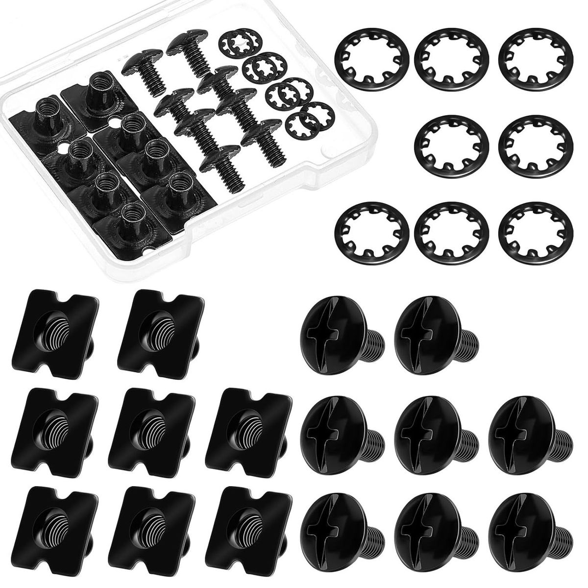 25 Piece Football Backplate Screw Set. Backplate Hardware Includes Truss Head Slotted Fasteners And Washers._desvips.com