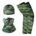 Summer Sun Protection Ice Silk Sleeves Outdoor Versatile Magic Headscarf Sports Cycling Cap Milk Silk Combination Three Piece Set_desvips.com
