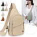 Fashionable Women's Chest Large Capacity,Solid Color Casual Shoulder Multi-Compartment Versatile Outdoor Sports Portable And Breathable_desvips.com