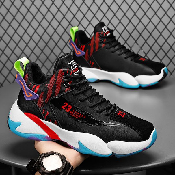 Hot men's sneakers new camouflage basketball shoes Korean fashion trend students running shoes men's shoes_desvips.com