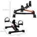 Mini Cyclette Per Riabilitazione Con Altezza E Resistenza Regolabile E Display LCD, In Acciaio E ABS, Nera E Rossa_desvips.com