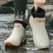 Mens Waterproof Oil Proof Winter Outdoor Women Water Shoes Plush Lining PU Non-Slip Low Top Rain Boots EU 36-44 250122_desvips.com
