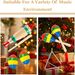Guiro Adult Maracas, Egg Shaker, 6inch Approximately 15.2cm Musical Steel Triangles, Colorful Wooden Latin Percussion_desvips.com