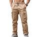 2025 Spring And Autumn Outdoor Men's Tactical Cargo American Style Casual Jogging Pants_desvips.com