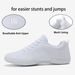 Womens White Cheer Shoes Professional Cheerleading Dance Footwear Lightweight Aerobics Sports Sneakers 2316_desvips.com