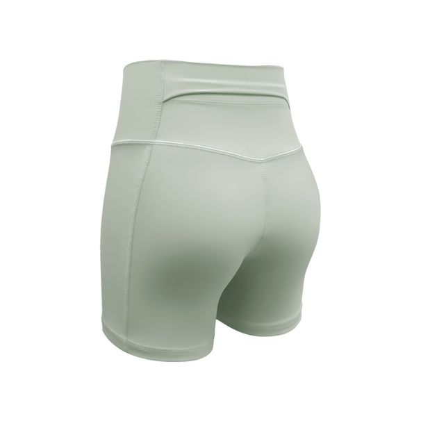 No Embarrassment Line Sports For Women, Summer Back Pocket High Waist Hip Lift Bare Sensation Yoga Three-Quarter Pants,_desvips.com