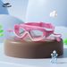 Children's Waterproof Anti-Fog Large Frame Diving Goggles Boys And Girls Professional One-Piece Earplugs Silicone HD_desvips.com