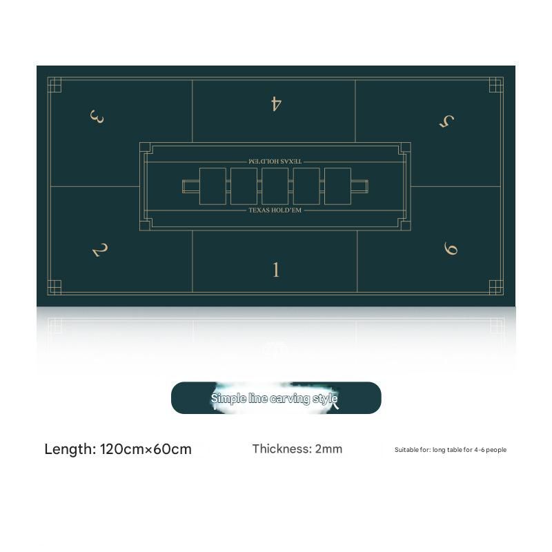 60X120,90x180 Cm Poker Mat, 6-10 Players Texas Hold'em Poker Mat Poker Topper Folding Portable Poker Table Top Layout Poker Games, Blackjack, Casino_desvips.com