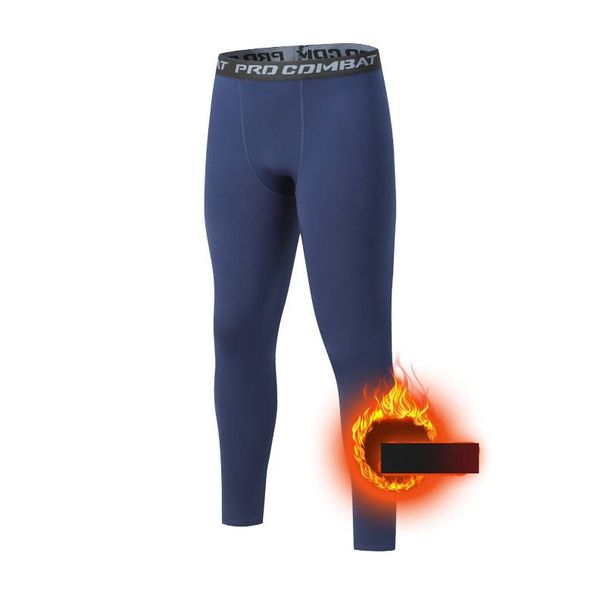 Men's Fleece Lined Compression Leggings For Basketball, Quick Drying, High Elasticity Running Suit, Training Set For Autumn And Winter._desvips.com