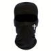 Breathable Black Balaclava Face Mask - Moisture-Wicking Polyester For Cycling, Hiking & Outdoor Sports - Lightweight & Comfortable Unisex Design_desvips.com