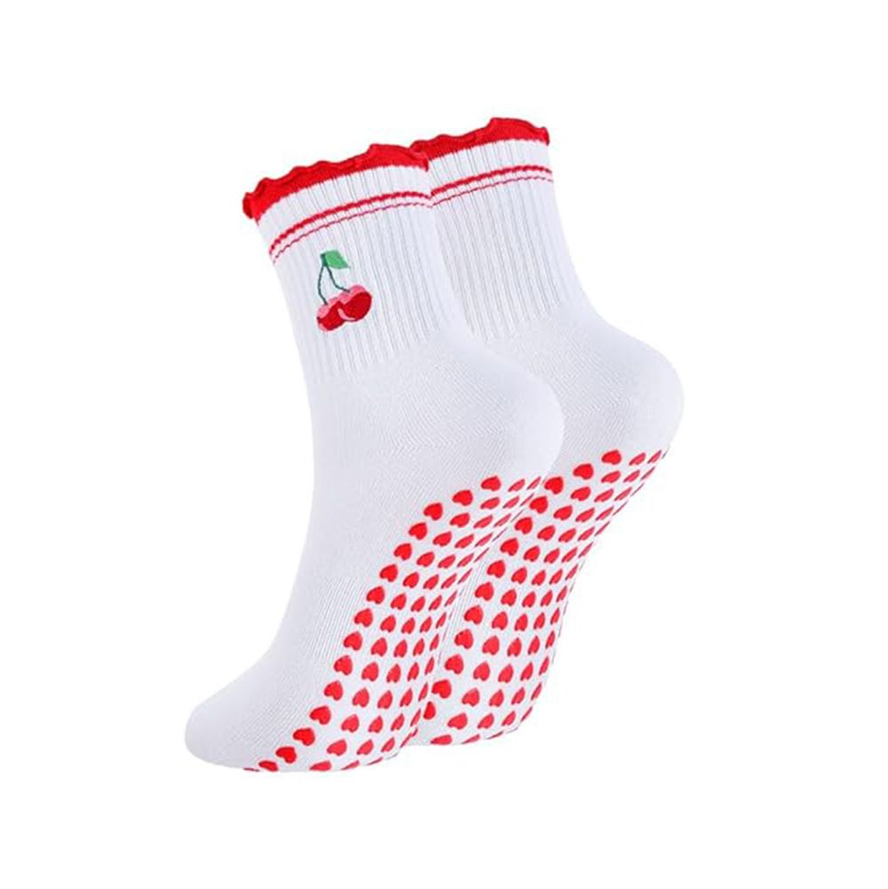 Women's Yoga Socks Non Slip Mid Calf Floor Socks For Fitness Dance Pilates Professional Autumn Winter Sports_desvips.com