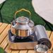 Stainless Steel Camping Kettle - Portable Outdoor Tea Kettle For Hiking (Foldable Handle Compatible With Gas Stove & Campfire Compact Travel Design)_desvips.com