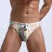 Men's Low-Rise Brief Swim Trunks - Sexy & Stylish Printed Swimwear For Beach & Pool (Anti-Slip & Quick-Dry)_desvips.com