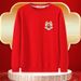 2024 Of The Dragon Red High-End Sweatshirt For Men And Women, Festive New Year Greeting Clothing, Fleece-Lined_desvips.com