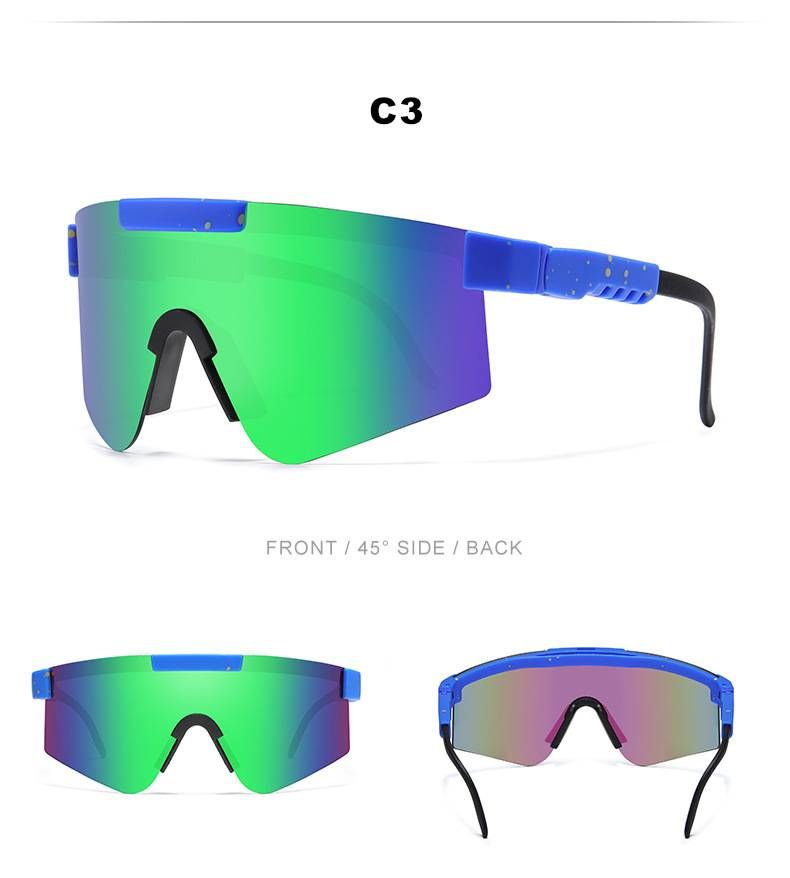 Cycling sunglasses Large frame dazzling TR electroplated true film sunglasses integrated with sports sunglasses_desvips.com