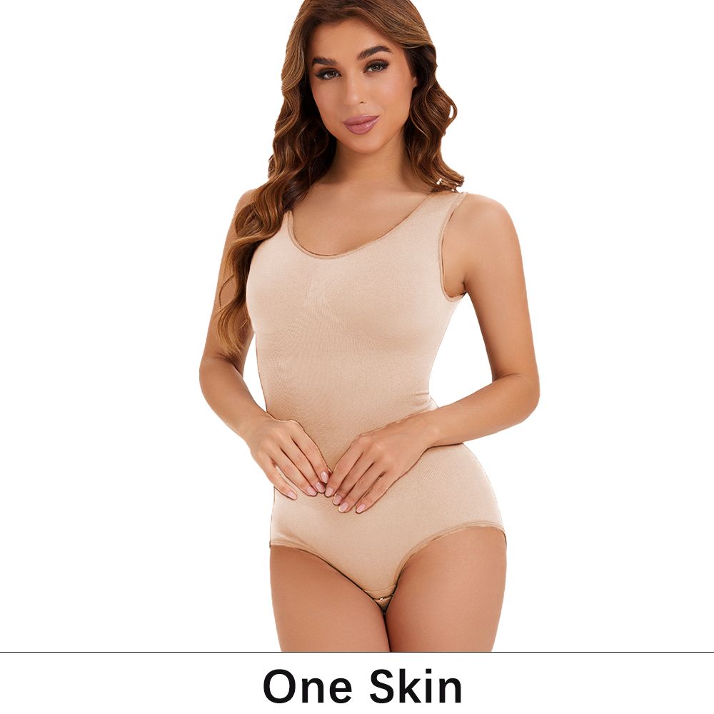 POKARLA Women Slimming Bodysuit Black Brown Color Shapewear Corset Reducing Body Shaper Underwear Tummy Control Panties_desvips.com