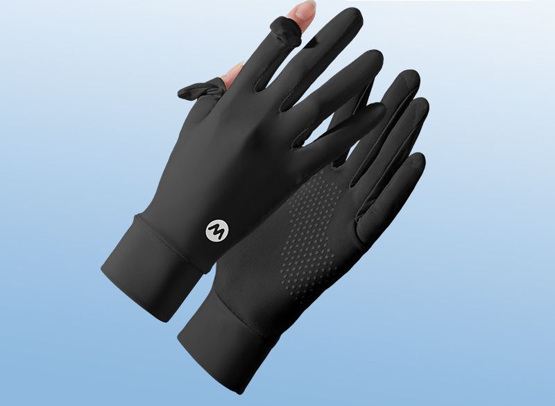 Women's Sun Protection Gloves, UV Protection, Summer Outdoor Hiking, Non-slip, Touch Screen Compatible, Ice Silk_desvips.com