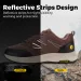 FitVille Men'S Widened Waterproof Outdoor Work Hiking Shoes With Arch Support To Relieve Heel Pain Lightweight Non-Slip_desvips.com