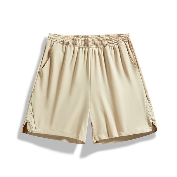 Summer Ice Silk Sports Shorts For Women, Thin Quick-dry Running Shorts, Men's Loose Plus-size Casual Beach Mid-length_desvips.com