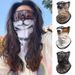 Cycling Face Mask Cycling Sunscreen Mask Orange Cat Summer Funny Veil Animal Face Towel Cat Ear Hanging Integrated Protective Mask Neck Guard_desvips.com