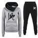 Women's Clothing Women's sweatshirt suit hoodie sports letter LOVE suit fashion and leisure hot style_desvips.com