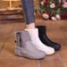 Autumn Fleece-Lined Thickened Height-Increasing 4cm Snow Women's Winter 2025 New Versatile Waterproof Short Boots Cotton_desvips.com