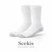 Men's Double Tough Crew & Ankle Moisturing Wicking Socks, Black & White Multi-Packs_desvips.com