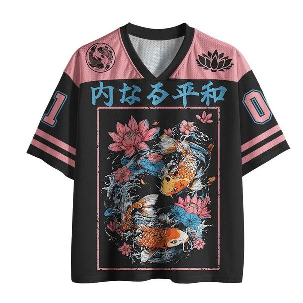2026 New Shirt, V-neck Short Sleeved T-shirt, Sports Fashion 3D Printed Quick Drying Fun Mesh Jersey_desvips.com
