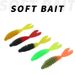 Two-color Needle-tail Soft Bait, 10-piece Pack, 5.5cm, 1.2cm Willow Leaf Shape, Artificial Lure For Sea Fishing_desvips.com