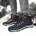Men's shoes with fleece thickened warm snow boots outdoor men's high top northeast cotton shoes_desvips.com