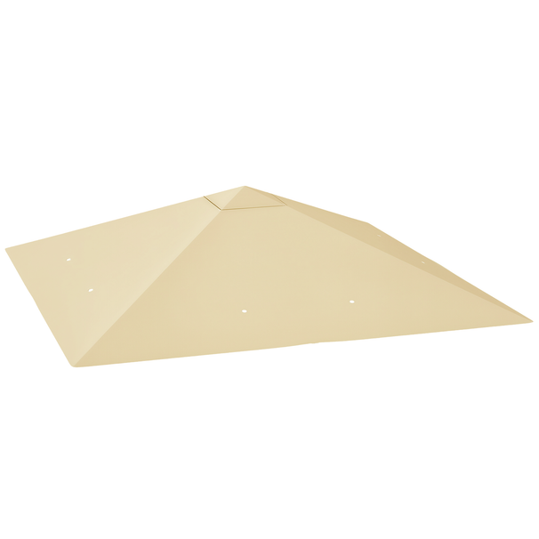 Ersatzdach Für Pavillon 3 X 3 M Wasserabweisend Pavillondach UPF30+ Ersatzbezug Oxford-Stoff, 370 G/m², Beige_desvips.com